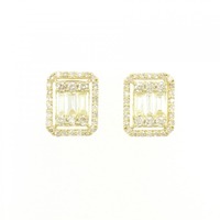 【新品】K18YG ダイヤモンド ピアス 1.20CT
