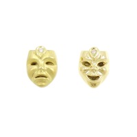 750YG/K18YG ダイヤモンド ピアス