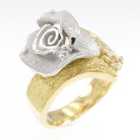 タムラシュンイチ フラワーダイヤモンド リング 0.12CT