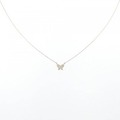 K18YG バタフライ ダイヤモンド ネックレス 0.1CT
