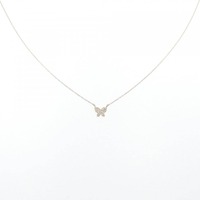 K18YG バタフライ ダイヤモンド ネックレス 0.1CT