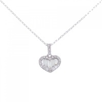 K18WG ハート ダイヤモンド ネックレス 0.20CT