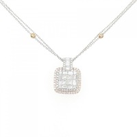 K18PG/K18WG ダイヤモンド ネックレス 0.90CT
