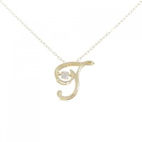 K18YG イニシャルT ダイヤモンド ネックレス 0.05CT