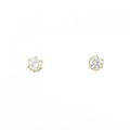 K18YG ソリティア ダイヤモンド ピアス 0.20CT
