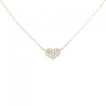 K18YG ハート ダイヤモンド ネックレス 0.08CT