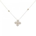 K18YG フラワー ダイヤモンド ネックレス 0.27CT