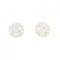 【新品】K18YG ダイヤモンド ピアス 0.297CT 0.285CT E SI2 Good