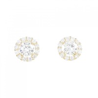 【新品】K18YG ダイヤモンド ピアス 0.297CT 0.285CT E SI2 Good
