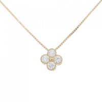 【新品】K18YG フラワー ダイヤモンド ネックレス 0.290CT