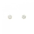 K18YG ソリティア ダイヤモンド ピアス 0.30CT