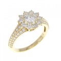 【新品】K18YG ダイヤモンド リング 0.523CT F SI1 VG