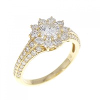 【新品】K18YG ダイヤモンド リング 0.523CT F SI1 VG