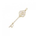 K18YG キー ダイヤモンド ペンダント 0.30CT