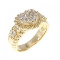 K18YG ハート ダイヤモンド リング 0.28CT