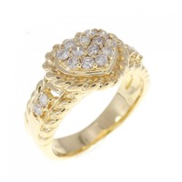 K18YG ハート ダイヤモンド リング 0.28CT