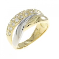 K18YG/PT ダイヤモンド リング 0.52CT