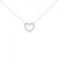 K18WG ハート ダイヤモンド ネックレス 0.36CT