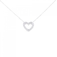 K18WG ハート ダイヤモンド ネックレス 0.36CT