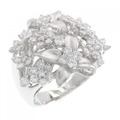 K18WG フラワー ダイヤモンド リング 1.20CT