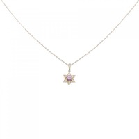 K18YG スター サファイヤ ネックレス 0.18CT 拡散処理未検査