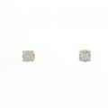 K18YG ソリティア ダイヤモンド ピアス 0.2CT