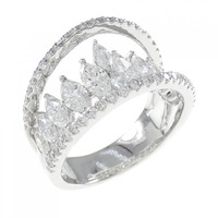 K18WG ダイヤモンド リング 2.18CT