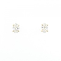 【リメイク】K18YG ダイヤモンド ピアス 0.201CT 0.207CT G-H VVS2-VS1 オーバルカット