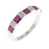 750WG ルビー リング 0.78CT