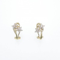 K18YG フラワー ダイヤモンド ピアス 0.62CT