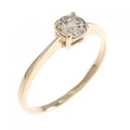 K18PG ソリティア ダイヤモンド リング 0.30CT