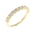 K18YG ハーフエタニティ ダイヤモンド リング 0.50CT