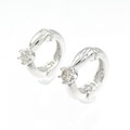 K14WG ダイヤモンド ピアス 0.10CT