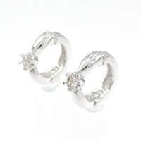 K14WG ダイヤモンド ピアス 0.10CT