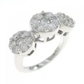K18WG ダイヤモンド リング 1.50CT