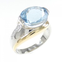 PT/K18YG アクアマリン リング 3.61CT