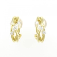 K18YG スリーストーン ダイヤモンド ピアス/イヤリング 0.30CT