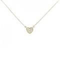 K18YG ハート ダイヤモンド ネックレス 0.06CT