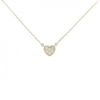 K18YG ハート ダイヤモンド ネックレス 0.06CT