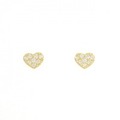 ポンテヴェキオ ハート ダイヤモンド ピアス 0.12CT