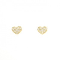 ポンテヴェキオ ハート ダイヤモンド ピアス 0.12CT