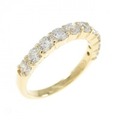 K18YG ハーフエタニティ ダイヤモンド リング 1.00CT