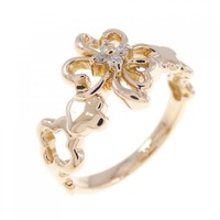 K18PG クローバー ダイヤモンド リング 0.04CT