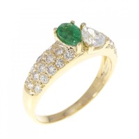 K18YG エメラルド リング 0.26CT