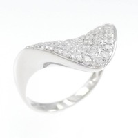750WG パヴェ ダイヤモンド リング 0.89CT