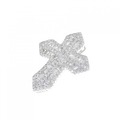 K18WG クロス ダイヤモンド ペンダント 0.70CT