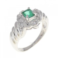 PT エメラルド リング 0.16CT