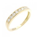 【リメイク】K18YG ハーフエタニティ ダイヤモンド リング 0.30CT