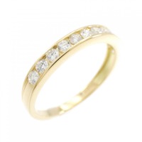 【リメイク】K18YG ハーフエタニティ ダイヤモンド リング 0.30CT