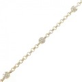K18YG フラワー ダイヤモンド ブレスレット 0.52CT